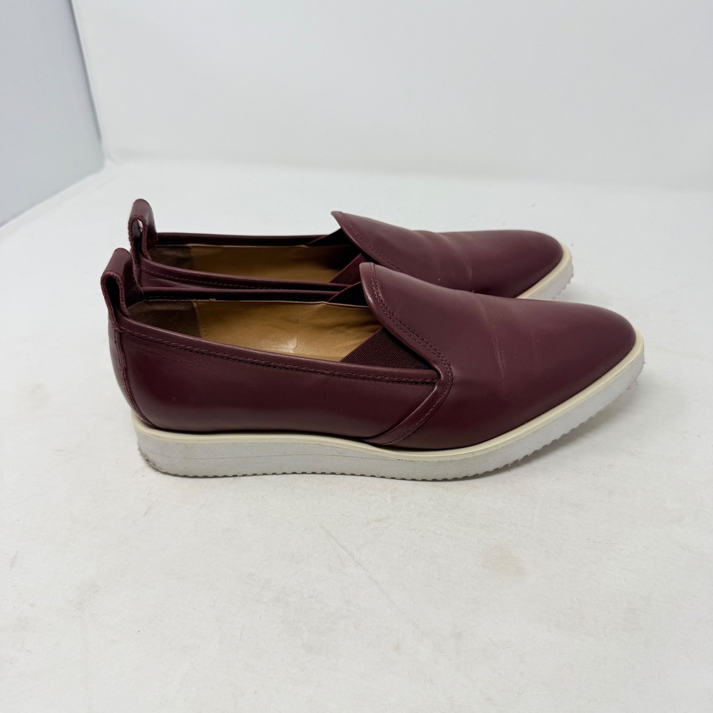 Everlane Street Shoe Burgundy Leather Pointed Toe Platform Slip On‎ Size 6.5 - Picture 5 of 9